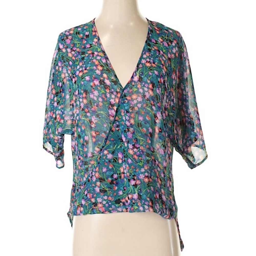 XS Teal Wayf blouse